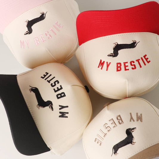 MY BESTIE Dachshund Embroidered Hat