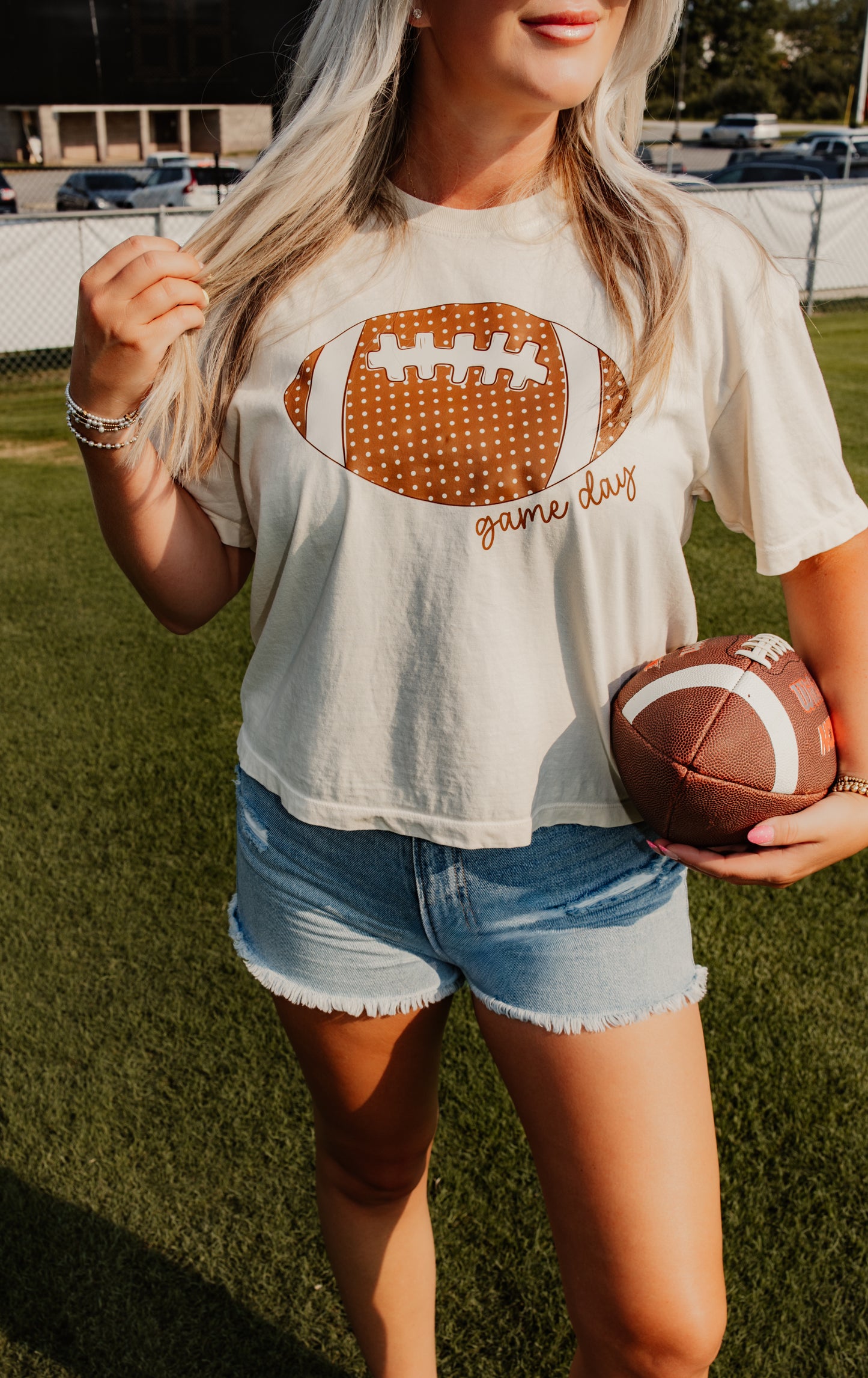 Polka Dot Football Tee