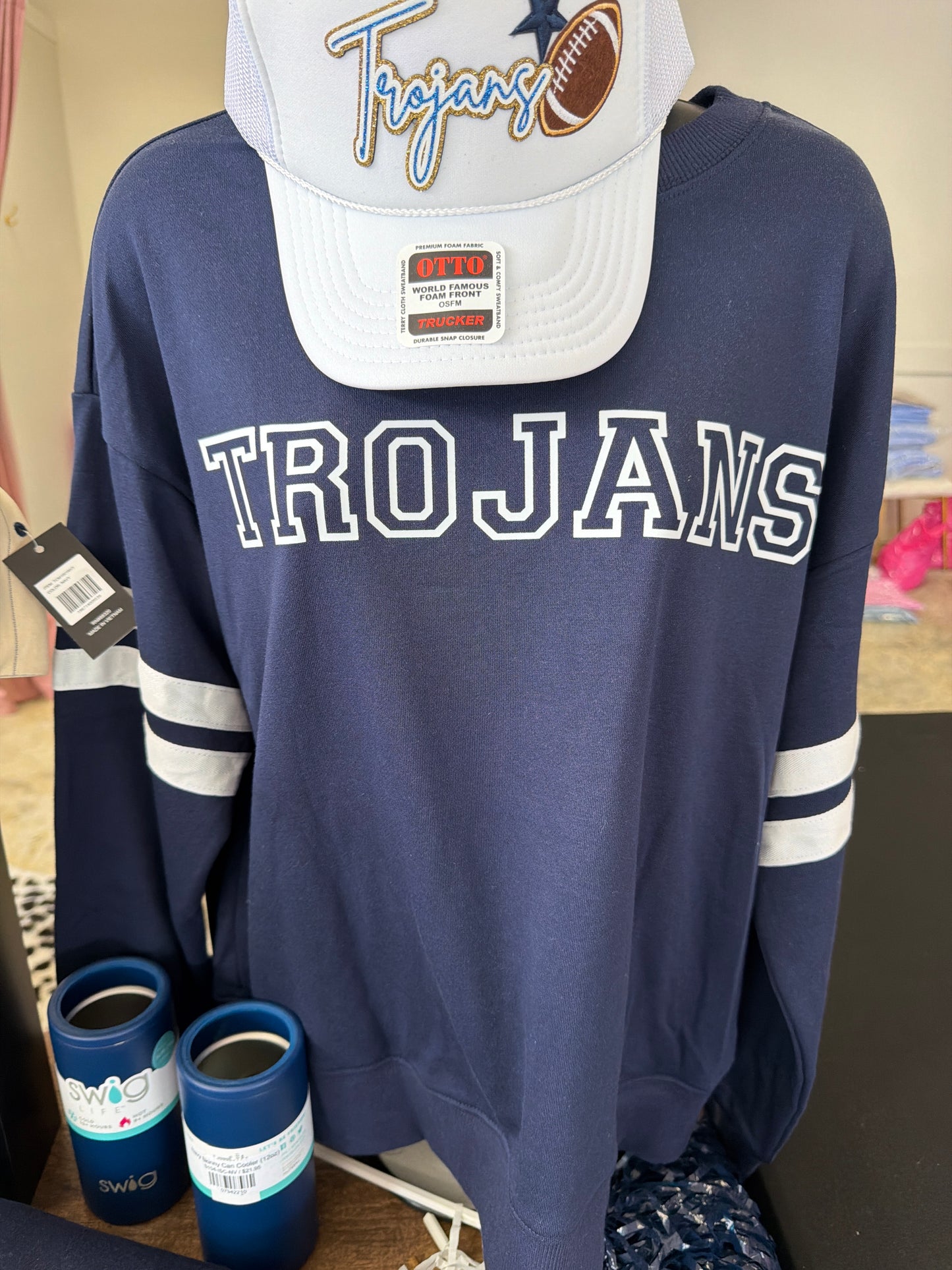 Navy/White Trojans Sweatshirts