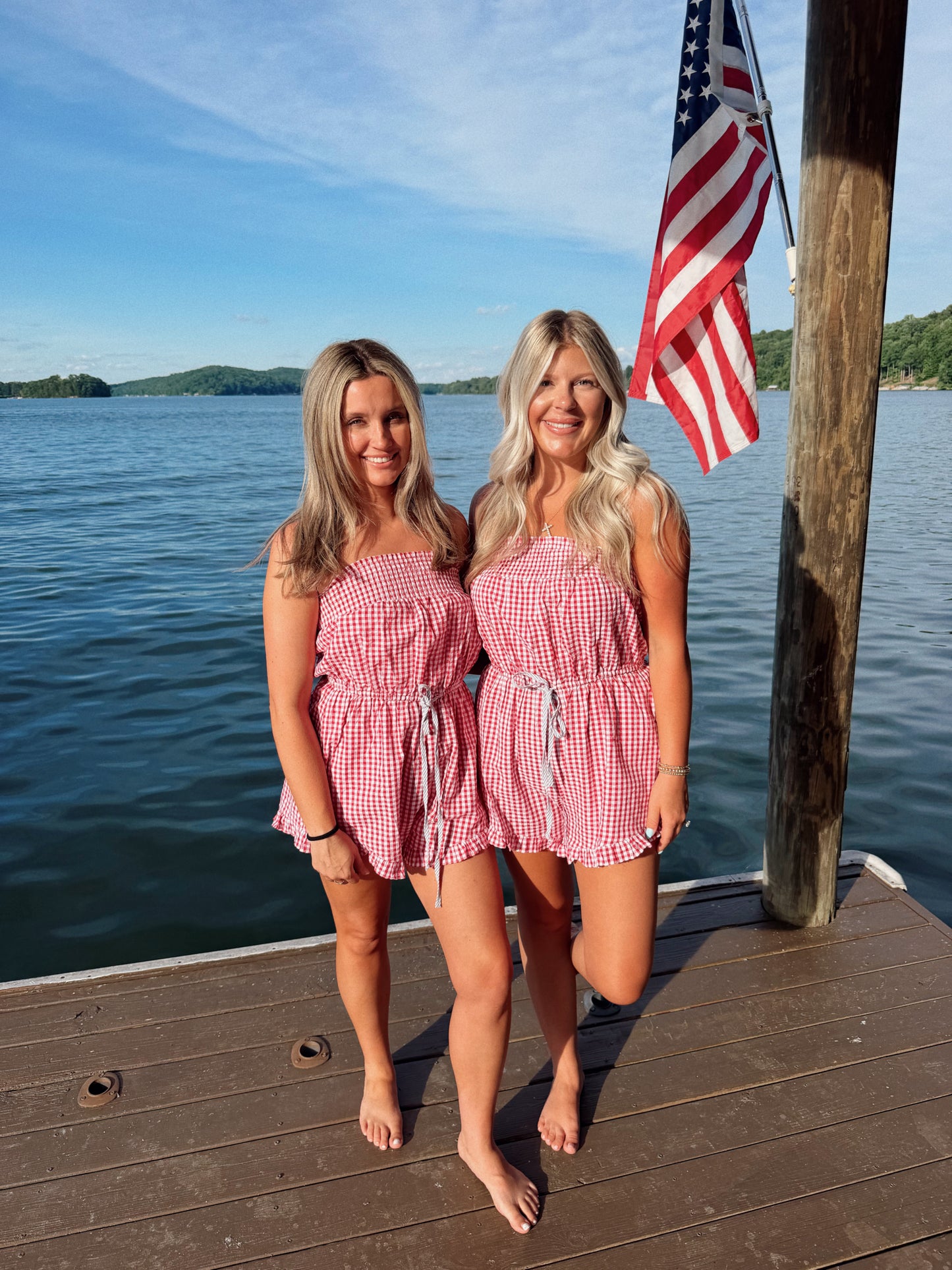 Freedom Seersucker Romper