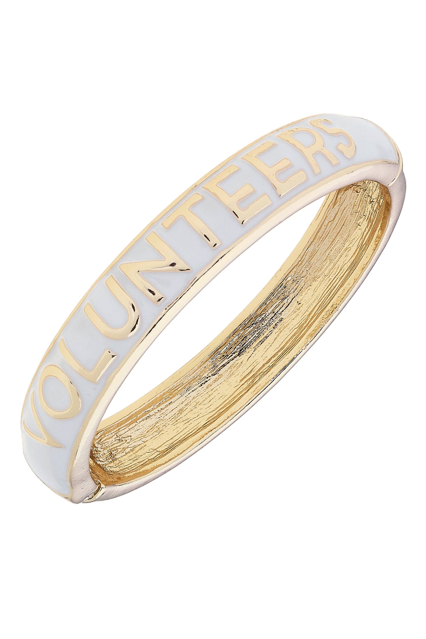 Tennessee Vols Sculpted Enamel Hinge Bangle in White