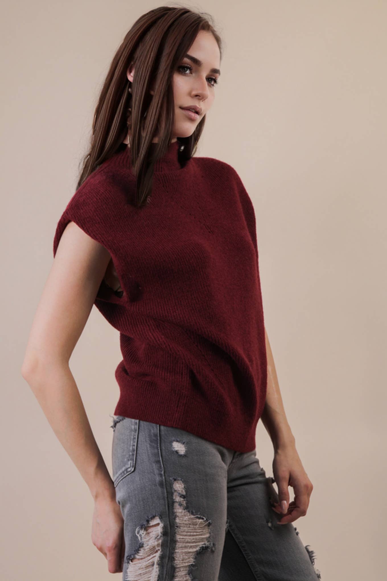 Soft Knit Sweater Vest Top