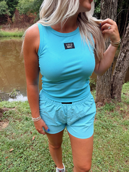 LULU TURQ SHORTS