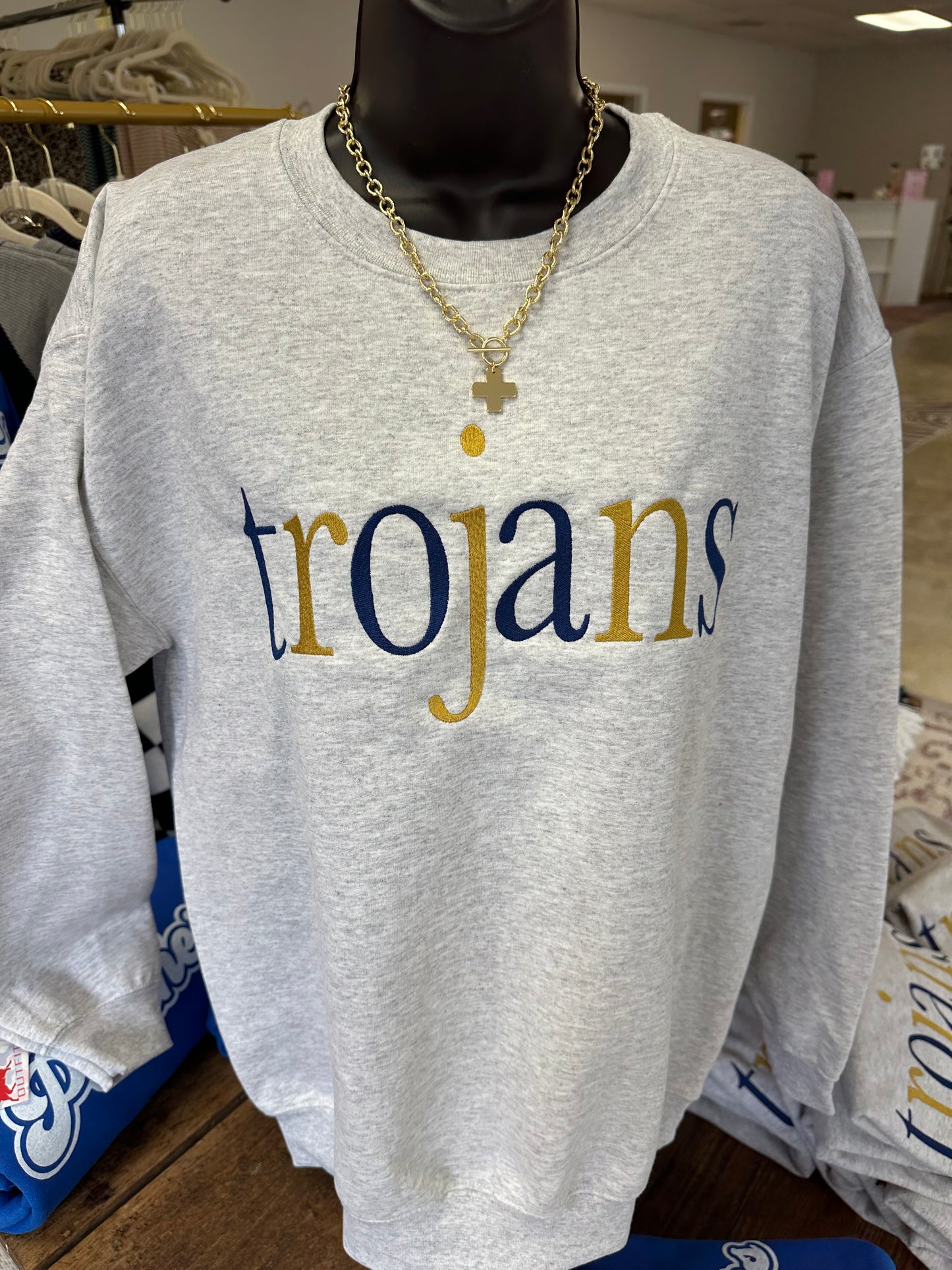 Embroidered Trojans Sweatshirts 