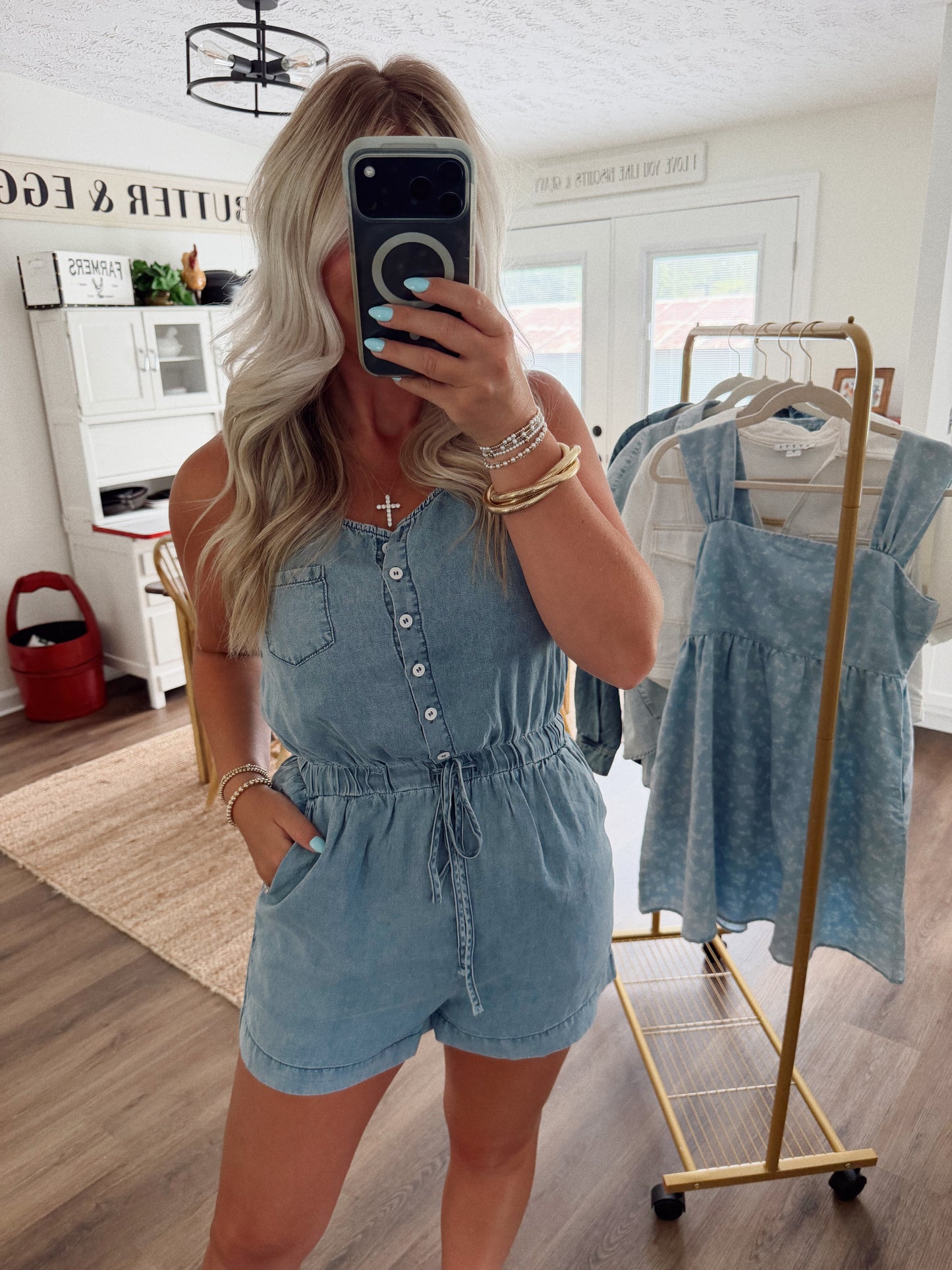 Blue Jean Baby Romper