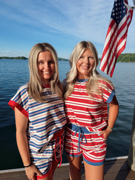 Americana Striped Lounge Set