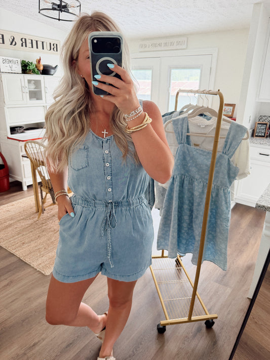 Blue Jean Baby Romper