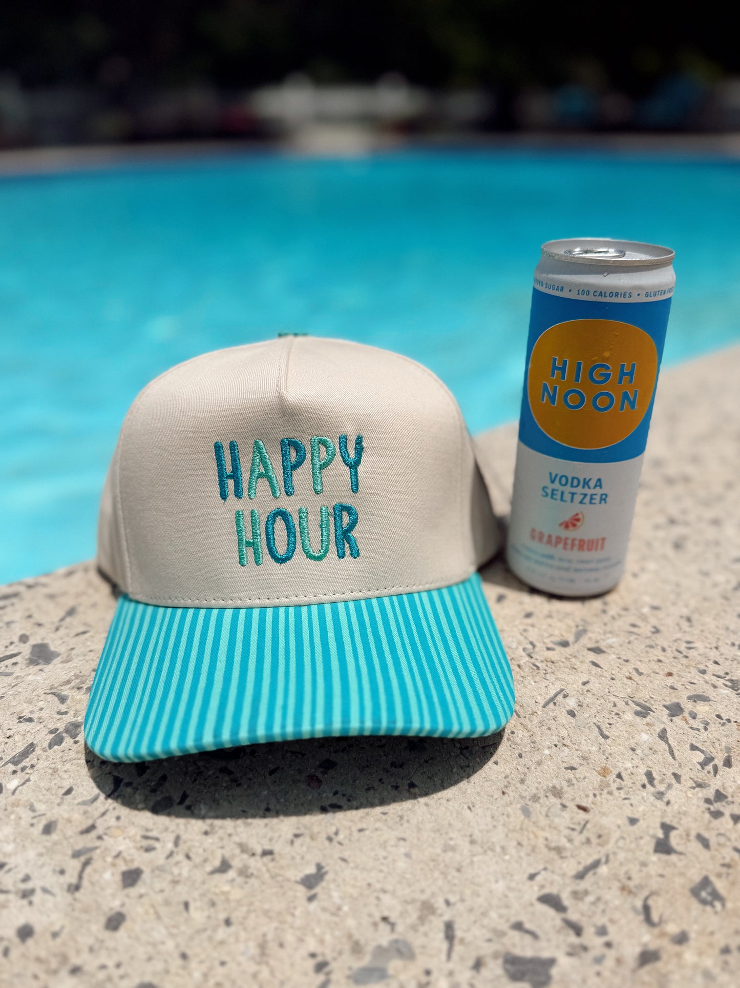 Happy Hour Striped Hat