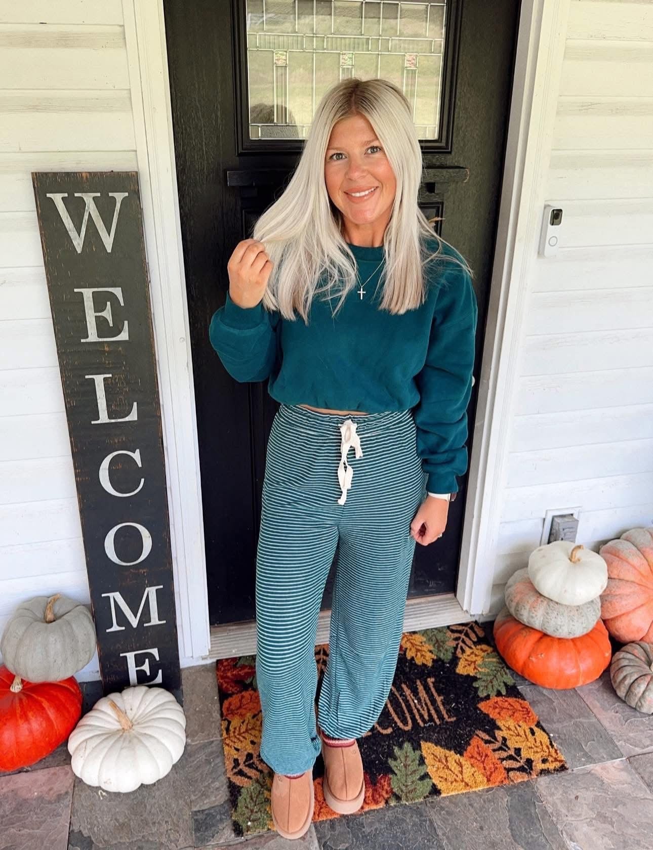 Striped Drawstring Lounge Jogger Pants