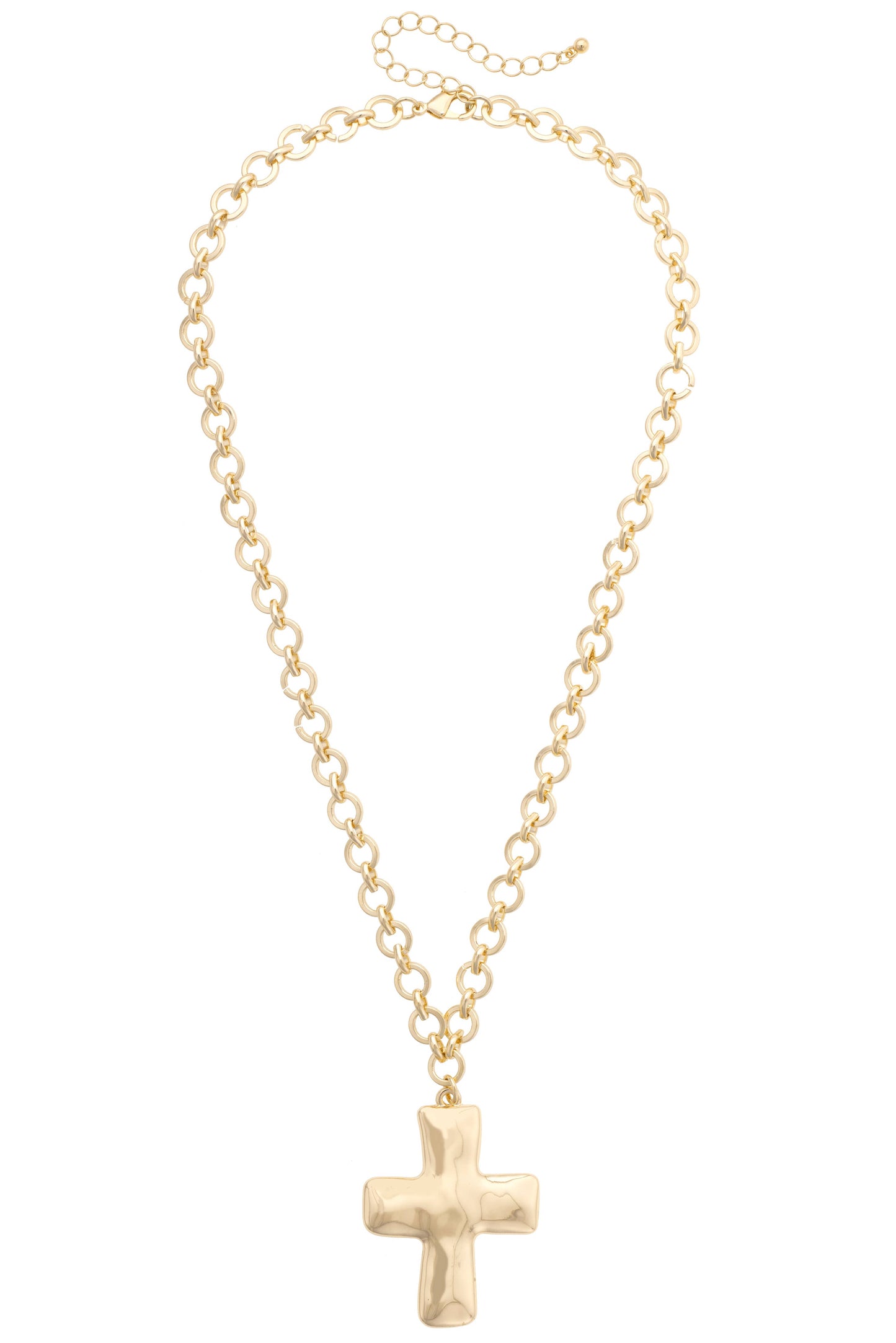 Cici Hammered Cross Necklace