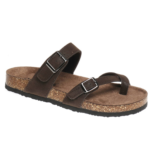 Brown Buckle Sandal