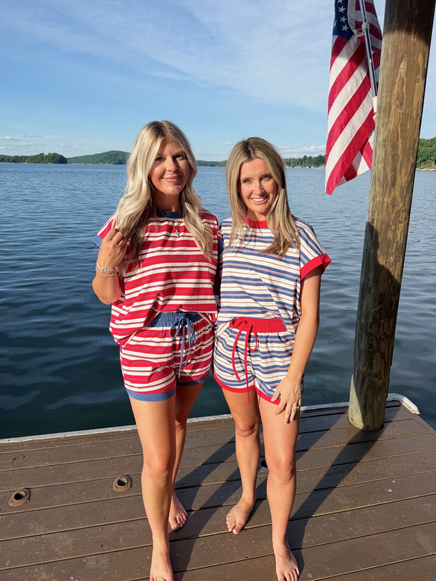 Americana Striped Lounge Set