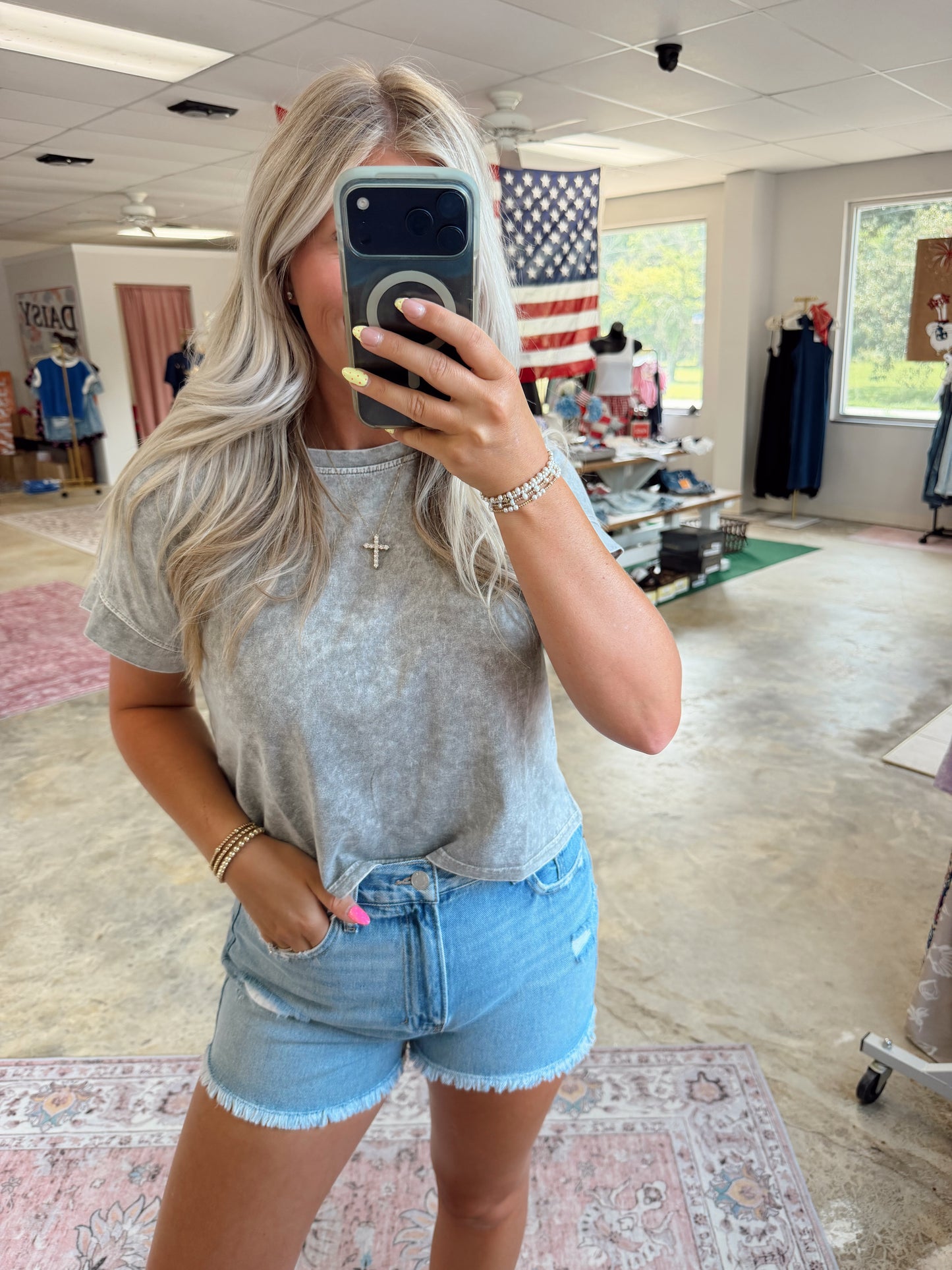 WASHED SHORT SLEEVE TEE