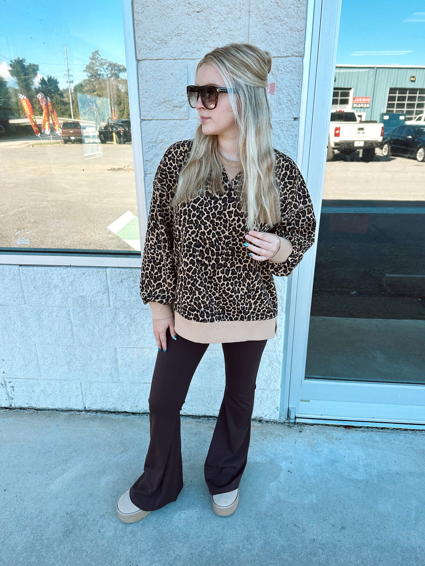 Oversized Leopard Sweatshirt