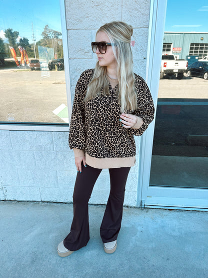 Oversized Leopard Sweatshirt