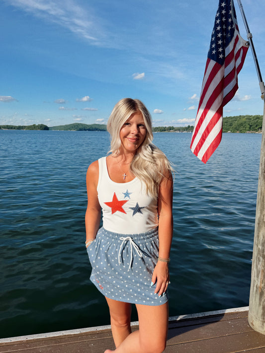 PRESLEY STRETCH DENIM SKIRT