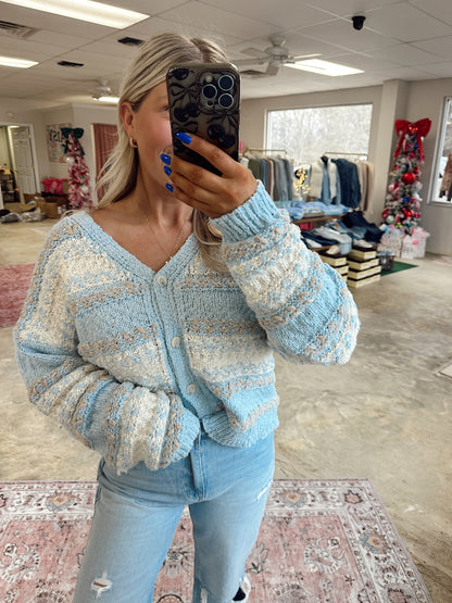 Blue Winter Mix Cardigan