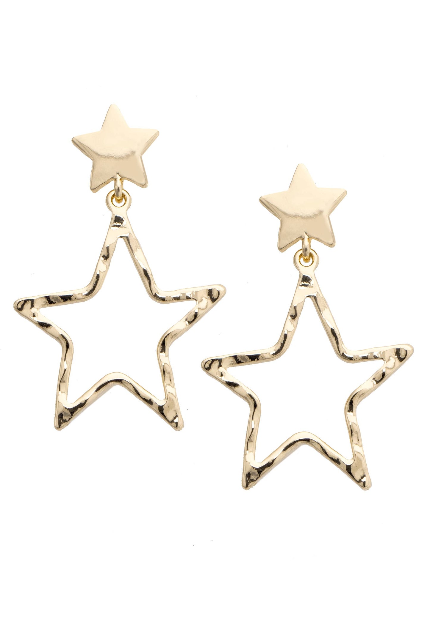 Double Star Drop Earrings