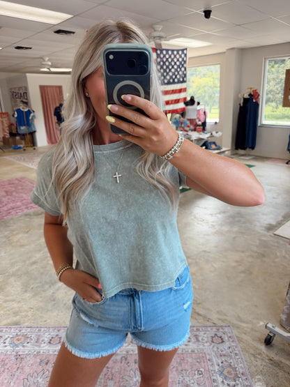 WASHED SHORT SLEEVE TEE