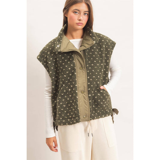 Polka Dot Sherpa Vest