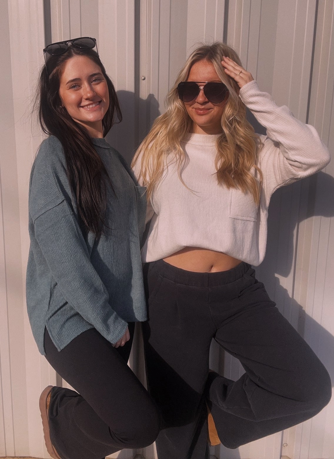 Ribbed Brushed Hacci Sweater With Pocket