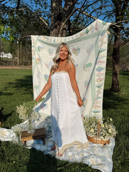 Country Linen Button Maxi
