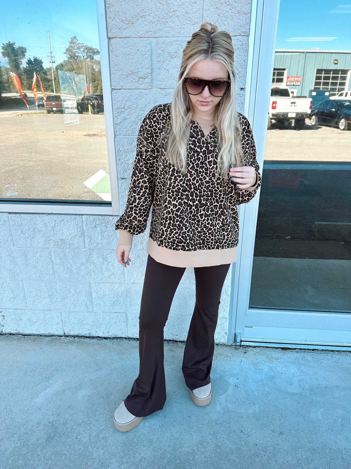 Oversized Leopard Sweatshirt