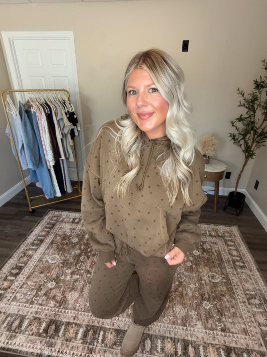 Chocolate Star Bubble Hoodie