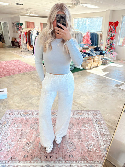 WAISTBAND STRAIGHT LEG PANTS