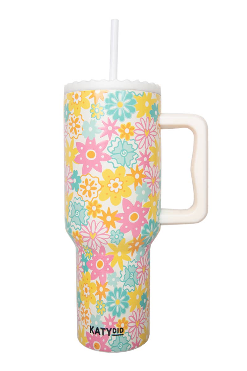 Spring Flowers Stainless Steel Tumbler