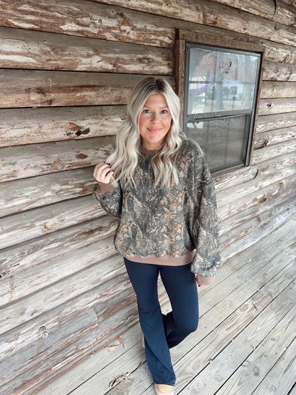 Dark Woodland Camo Sweatshirt