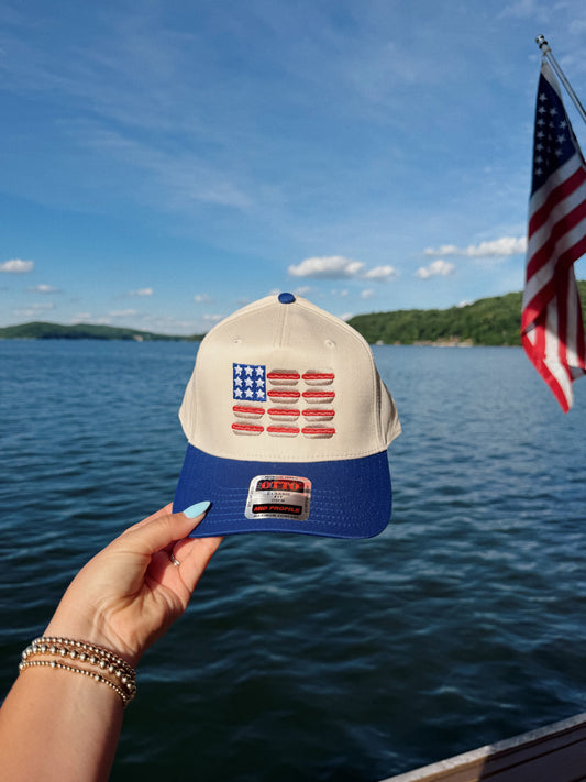Hotdog Flag Embroidered Hat