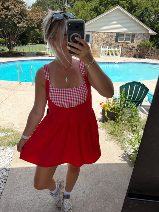 Red Gingham Dress