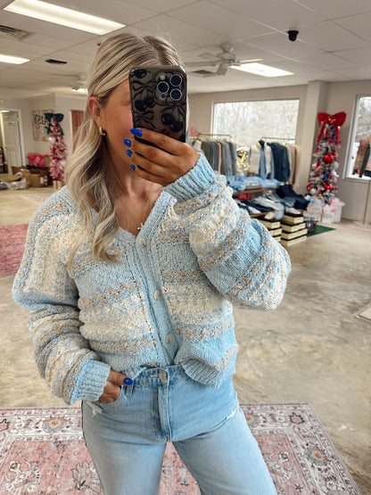 Blue Winter Mix Cardigan