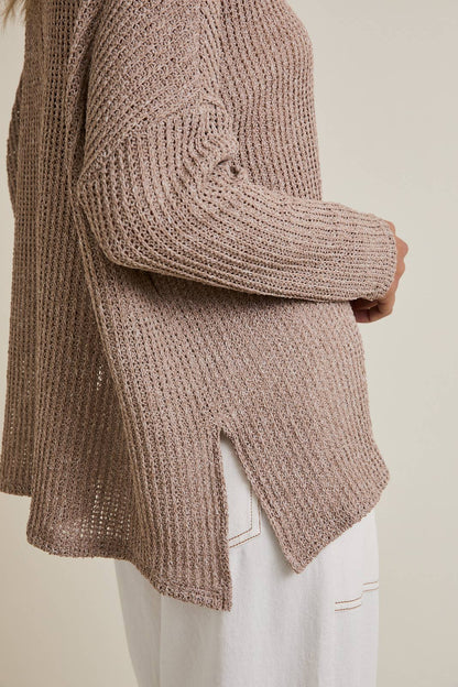 BASIC SIDE SLIT SWEATER