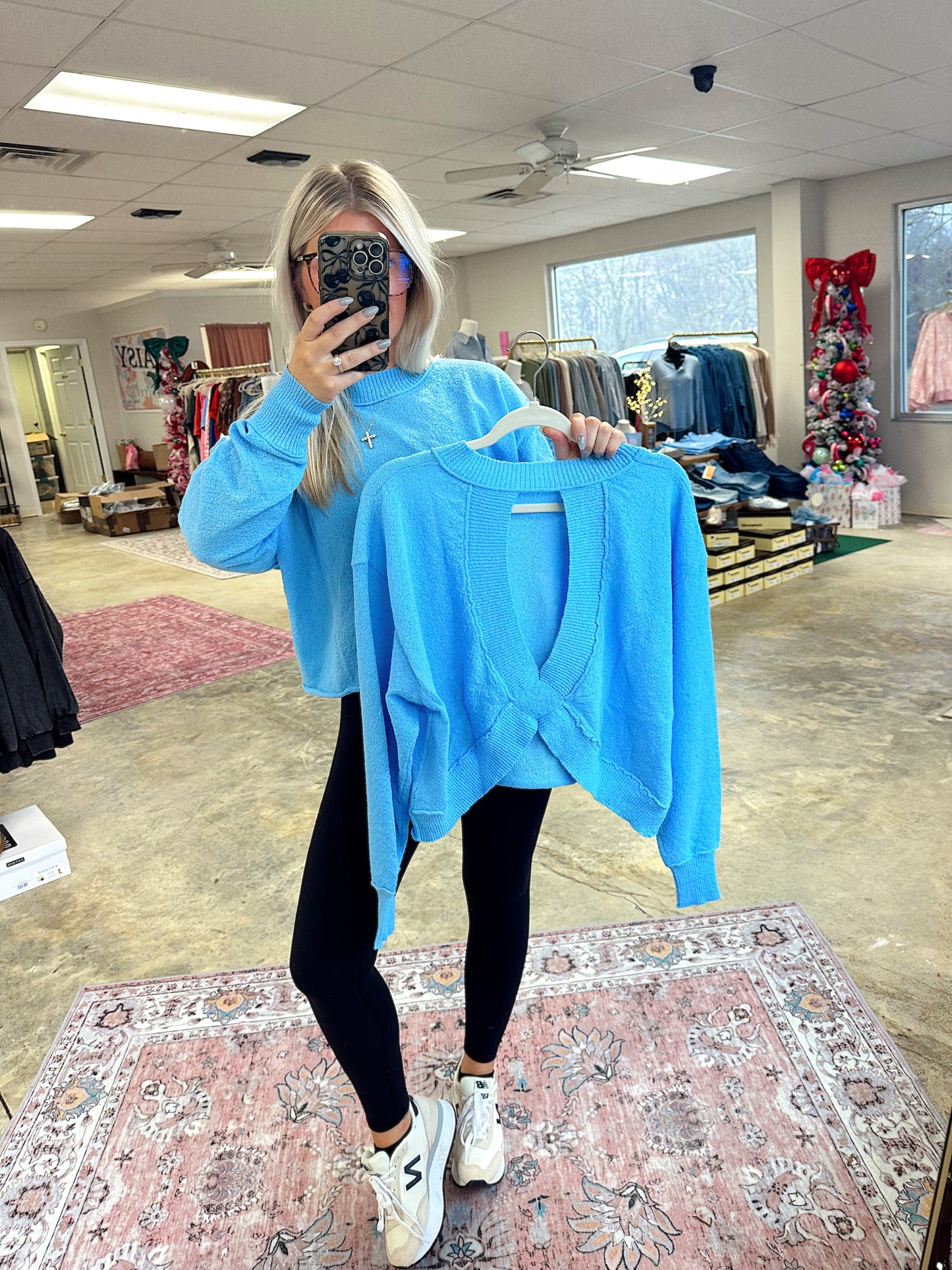 Open Back Cross Sweater