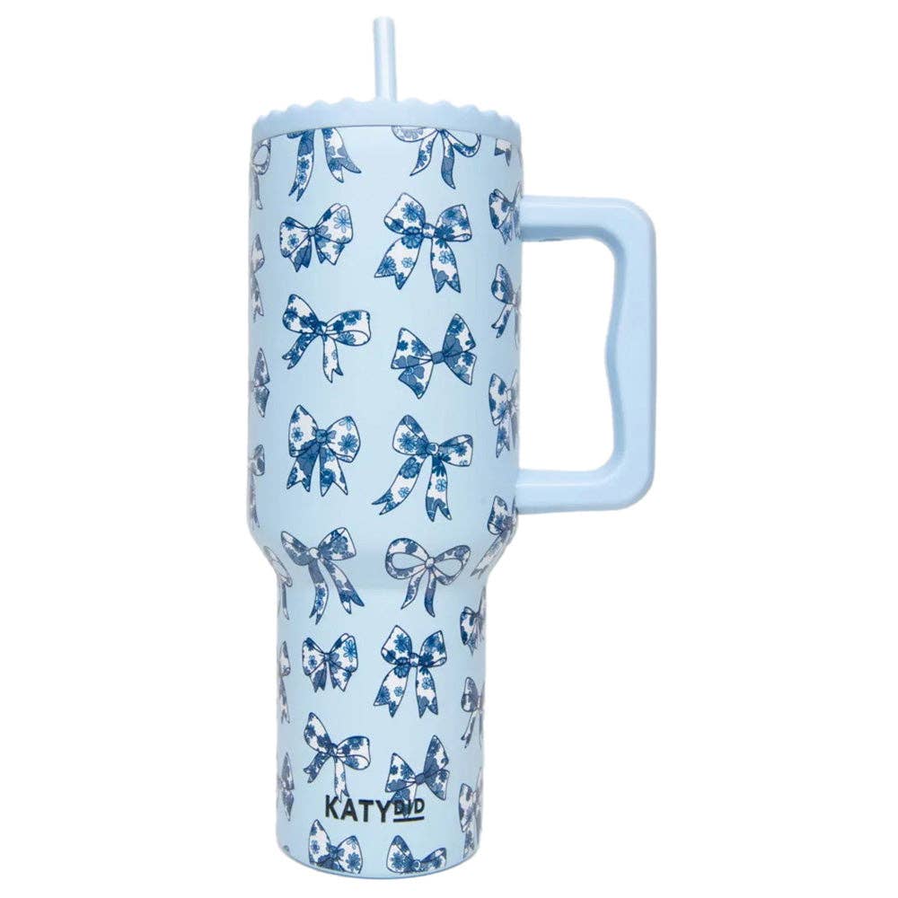 Light Blue Bow Tumbler