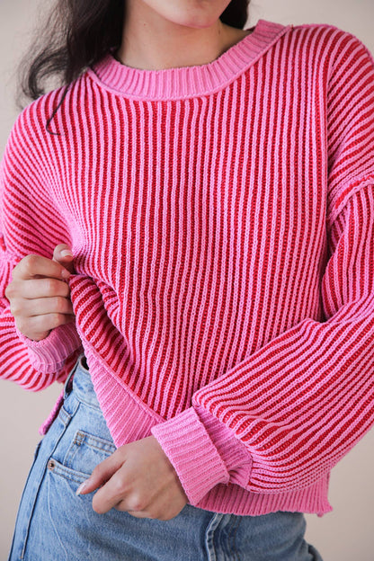 Two Tone Stripe Sweater