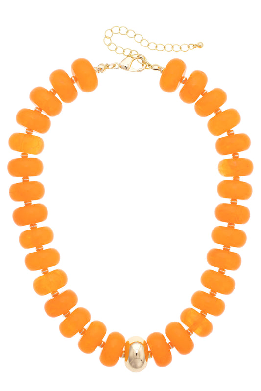 Beaded Resin Necklace