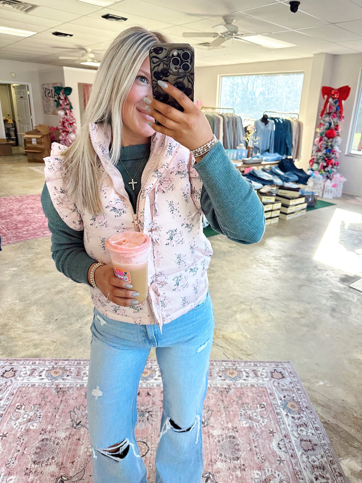 Stella Bow Puffer Vest