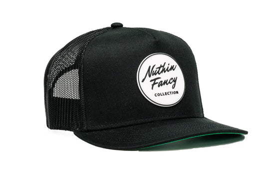 Black + White Nuthin Fancy SnapBack Hat