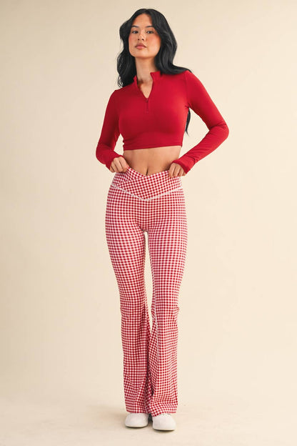 Performance Fitted Crop Pullover with Half Zip