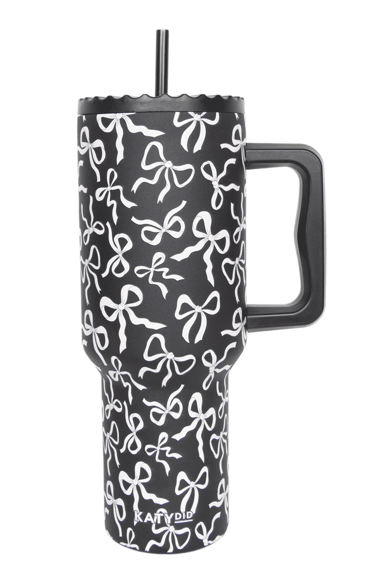 Black & White Bows Tumbler