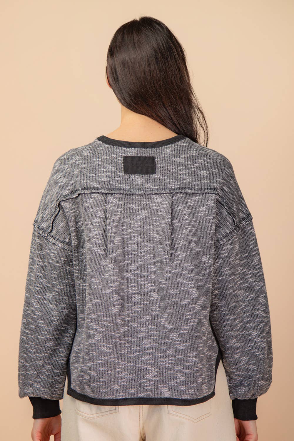 PLUS SIZE Textured Casual Top