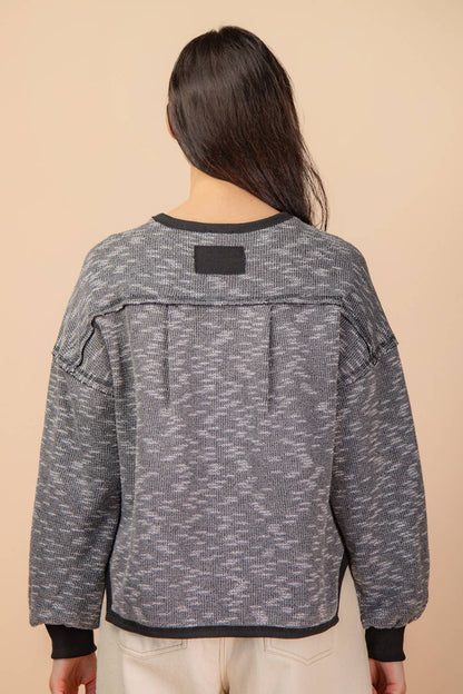 PLUS SIZE Textured Casual Top
