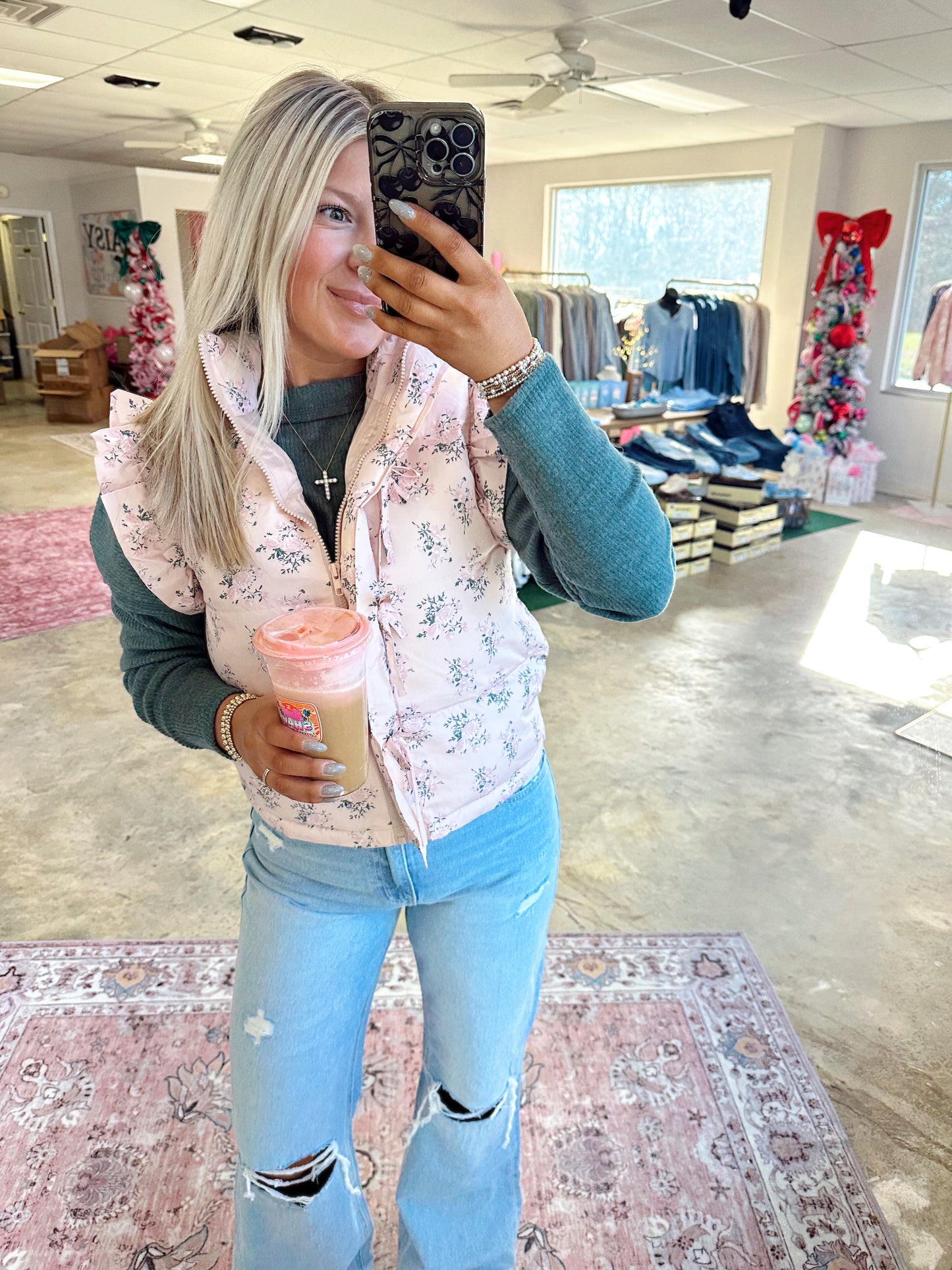 Stella Bow Puffer Vest