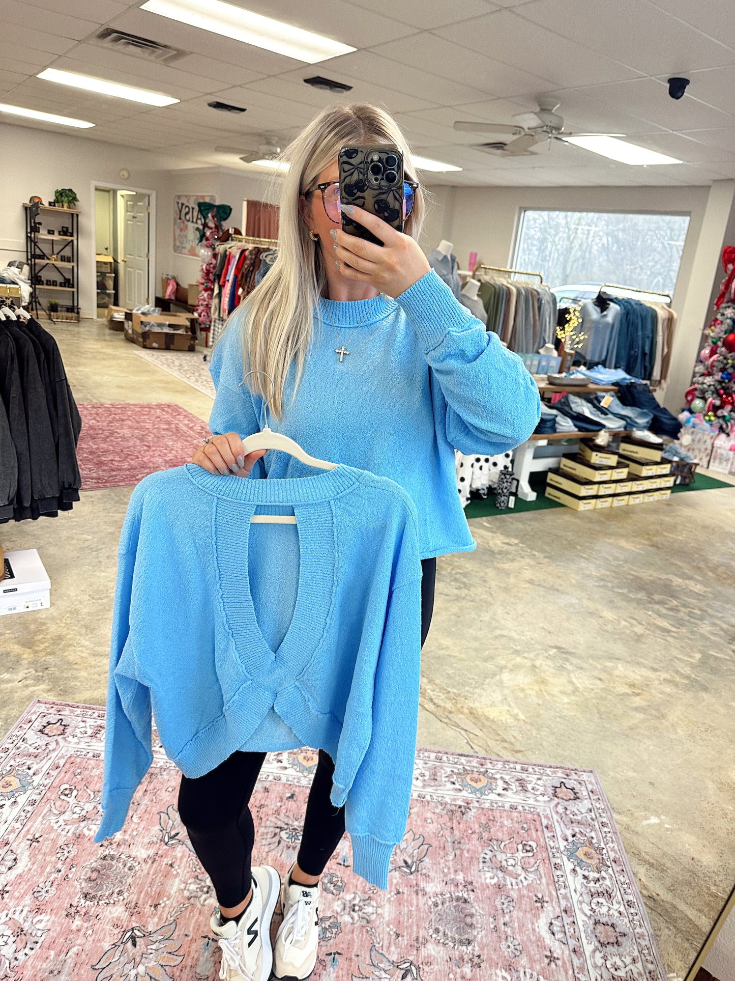 Open Back Cross Sweater