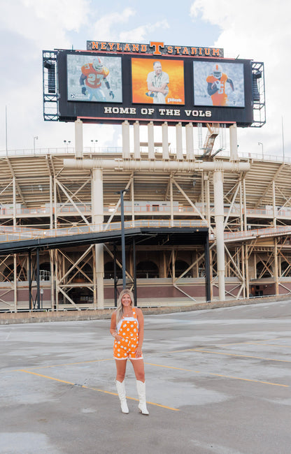 GAME DAY POLKA DOT OVERALLS