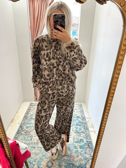 Leopard Print Pant Set