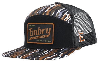 Ranch 7-Panel Retro Black Embry Hat